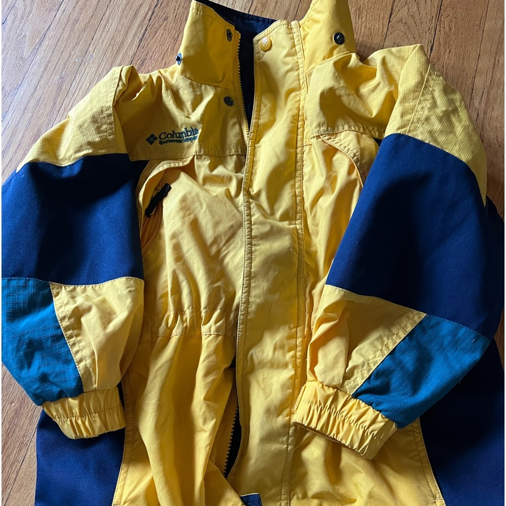 Columbia sportswear Talbots kids yellow jacket size 5/6 vintage ski